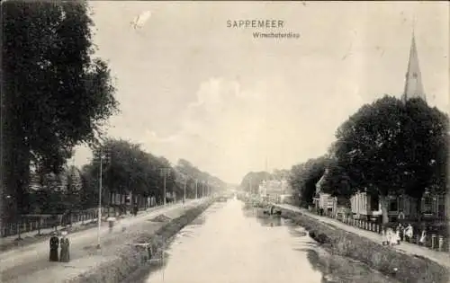 Ak Sappemeer Groningen Niederlande, Winschoterdiep