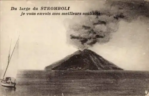 Ak Isola di Stromboli Sicilia, Vulkanausbruch