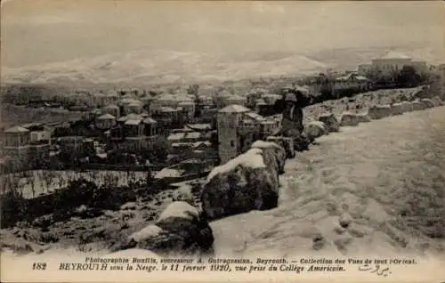 Ak Beirut Beyrouth Libanon, Gesamtansicht, Winter 1920