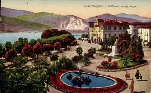 Ak Pallanza Lago Maggiore Piemont, Lungolago, Parkanlage