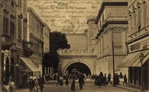 Ak Roma Rom Lazio, Ingresso del Tunnel da Via Nazionale