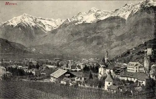 Ak Merano Meran Südtirol, Gesamtansicht der Stadt