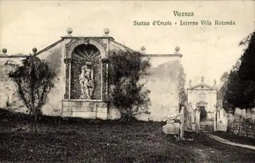 Ak Vicenza Veneto Venetien, Statua de Ercole, Interno Villa Rotonda