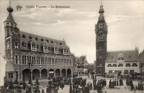 Ak Gent Lüttich, Weltausstellung 1913, Altflandern, Das Restaurant