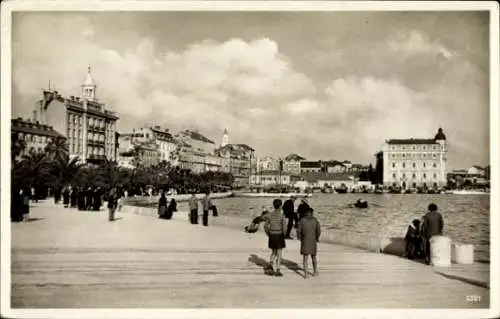Ak Split Spalato Kroatien, Corso, Promenade