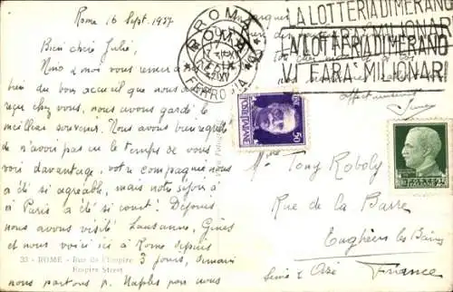 Ak Roma Rom Lazio, via dell impero