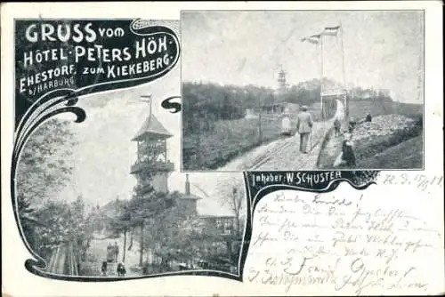 Ak Ehestorf Rosengarten in Niedersachsen, Hotel Peters Höh, Kiekeberg, Inh. W. Schuster