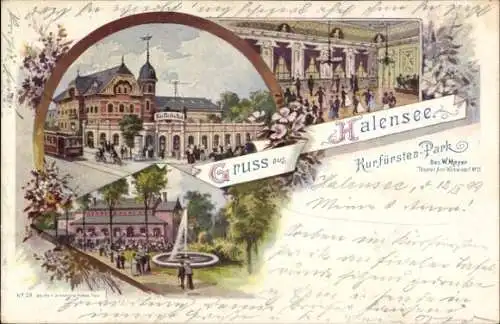 Litho Berlin Grunewald Halensee, Kurfürstenpark