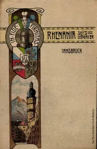 Studentika Ak Innsbruck in Tirol, Turm, Wappen eines studentischen Vereins