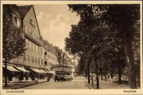 Ak Berlin Zehlendorf, Hauptstraße, Handlung, Doppelstockbus