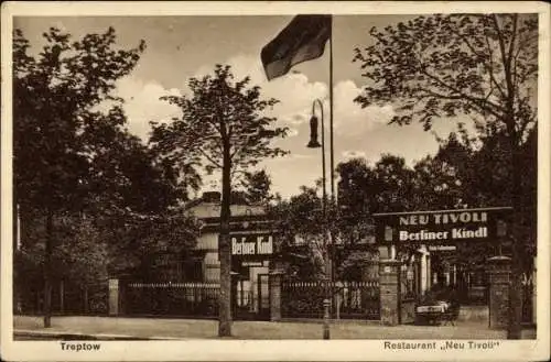 Ak Berlin Treptow, Restaurant Neu Tivoli, Berliner Kindl, Neue Krug Allee 59