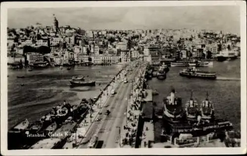Ak Galata Konstantinopel Istanbul Türkei, Panorama, Brücke