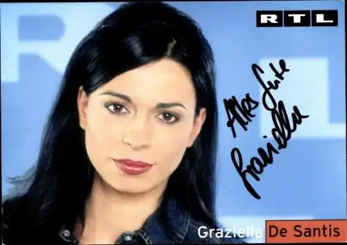 Ak Schauspielerin Graziella De Santis, Portrait, Autogramm, RTL