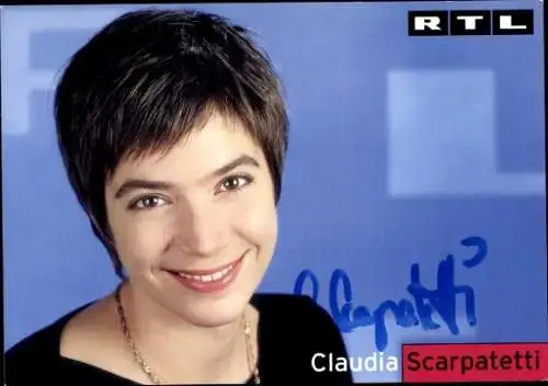 Ak Schauspielerin Claudia Scarpatetti, Portrait, Autogramm, RTL