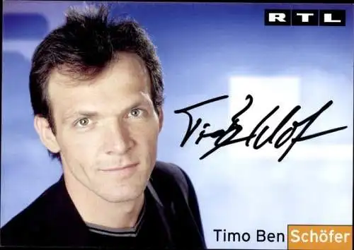 Ak Schauspieler Timo Ben Schöfer, Portrait, Autogramm, RTL