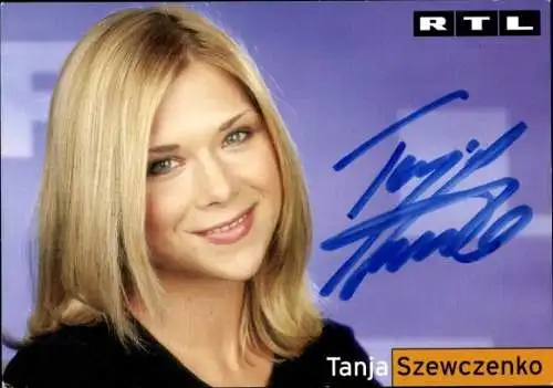 Ak Schauspielerin Tanja Szewczenko, Portrait, Autogramm, RTL