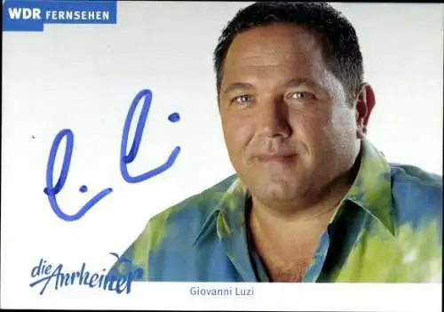 Ak Schauspieler Giovanni Luzi, Portrait, Autogramm, WDR, Serie Die Anrheiner, als Horst Schneider