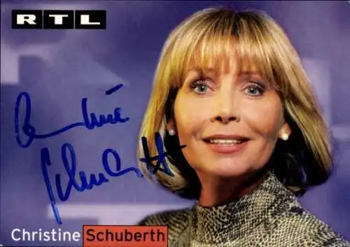 Ak Schauspielerin Christine Schuberth, Portrait, Autogramm, RTL