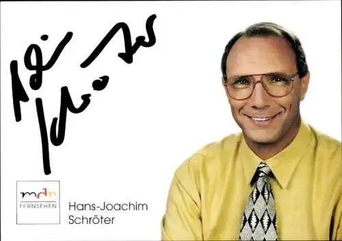 Ak Schauspieler Hans-Joachim Schroter, Portrait, Autogramm, MDR