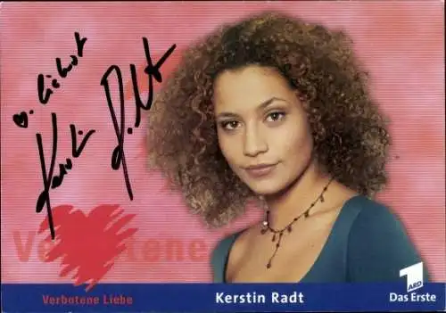 Ak Schauspielerin Kerstin Radt, Portrait, Autogramm, ARD, Serie Verbotene Liebe