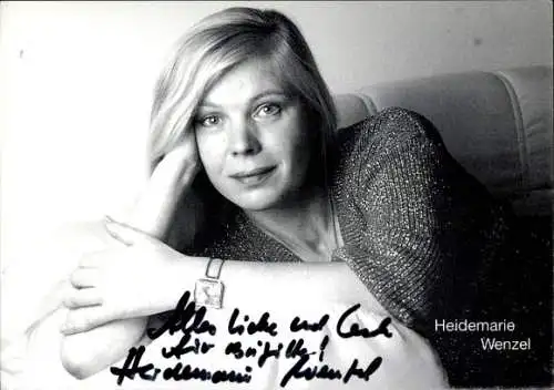 Ak Schauspielerin Heidemarie Wenzel, Portrait, Autogramm