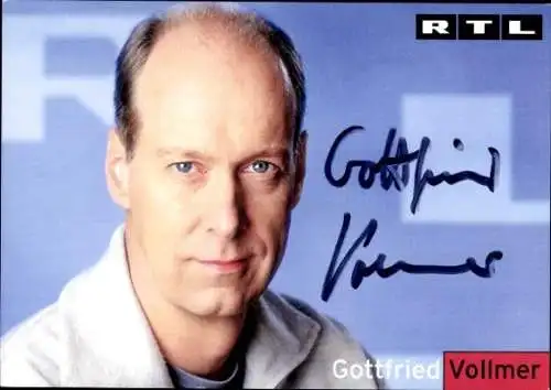Ak Schauspieler Gottfried Vollmer, Portrait, Autogramm, RTL
