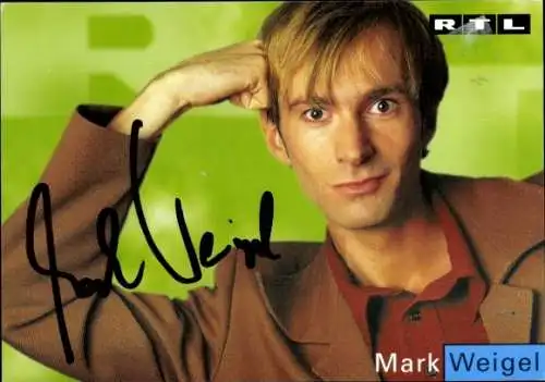 Ak Schauspieler Mark Weigel, Portrait, Autogramm, RTL