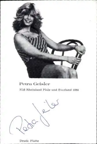 Ak Schauspielerin Petra Geisler, Portrait, Autogramm