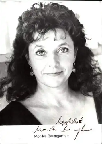 Ak Schauspielerin Monika Baumgartner, Portrait, Autogramm