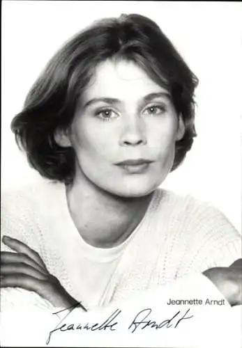 Ak Schauspielerin Jeannette Arndt, Portrait, Autogramm