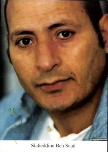 Ak Schauspieler Slaheddine Ben Saad, Portrait, Autogramm