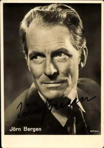 Ak Schauspieler Jörn Bergen, Portrait, Autogramm