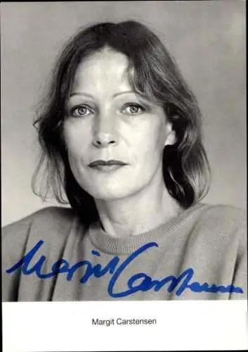 Ak Schauspielerin Margit Carstensen, Portrait, Autogramm