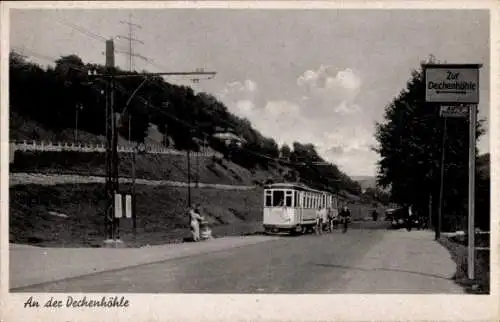 Ak Stuttgart in Württemberg, Deckenhöhle, Straßenbahn