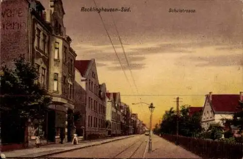 Ak Recklinghausen im Ruhrgebiet, Schulstraße