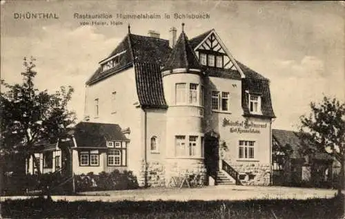 Ak Schlebusch Leverkusen im Rheinland, Restauration Hummelsheim, Dhünthal