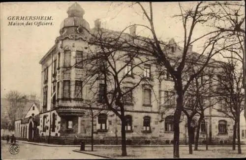 Ak Germersheim in der Rheinebene Rheinland Pfalz, Offiziershaus