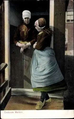 Ak Marken Niederlande, Frauen in Tracht
