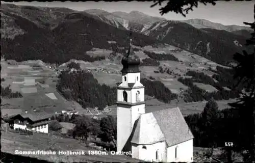 Ak Hollbruck Tirol, Kirche, Panorama