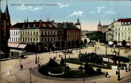 Ak Hannover in Niedersachsen, Aegydienplatz, Georgstraße