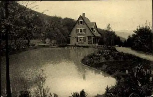 Ak Bad Harzburg am Harz, Waldsiedlung Wolfsklippen, Haus am Weiher