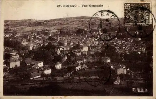 Ak Figeac Lot, allgemeine Ansicht