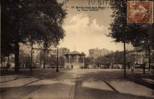 Ak Rochefort sur Mer Charente Maritime, Place Colbert