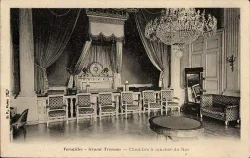 Ak Versailles Yvelines, Grand Trianon, Chambre à la chambre du Roi