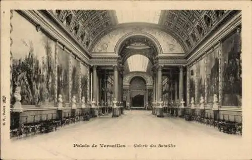 Ak Versailles Yvelines, Palais, Galerie des Batailles