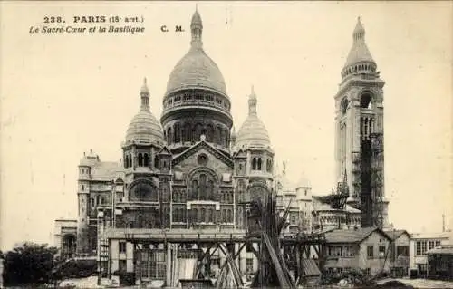 Ak Paris XVIII. Montmartre, Basilika Sacré-Coeur