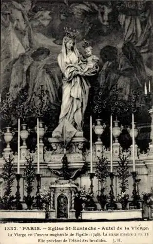 Ak Paris I Louvre, Kirche Saint-Eustache, Altar der Jungfrau