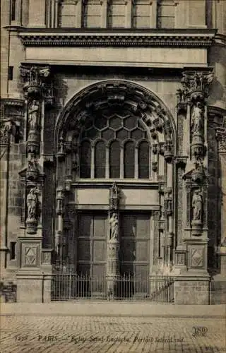 Ak Paris I Louvre, Kirche Saint-Eustache, Portal