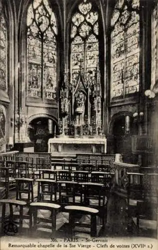 Ak Paris IV, St-Gervais-Kirche, Kapelle der Heiligen Jungfrau