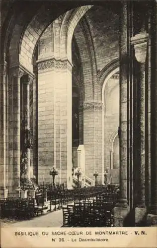 Ak Paris XVIII. Montmartre, Basilika Sacré-Coeur, Deambulatorium